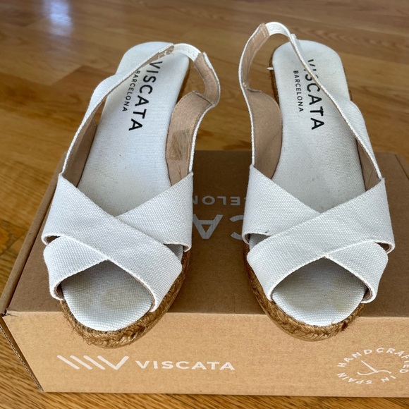 Calella Canvas Slingback Wedges - Picture 4 of 8